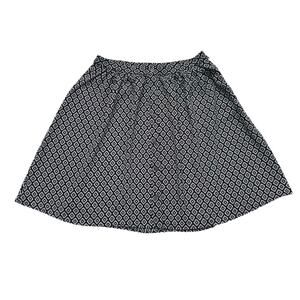 LOFT Outlet Skirt Black White Geometric Design Skater Circle Mini Size 4 NEW